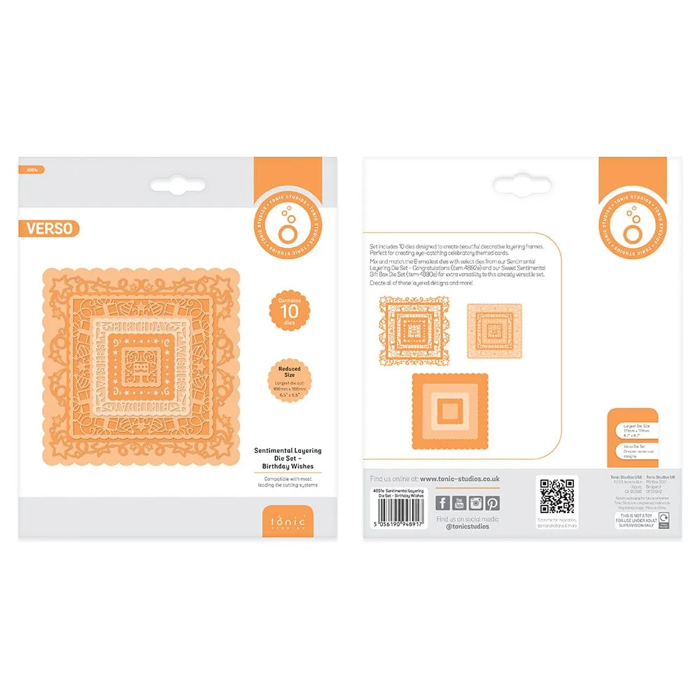 Sentimental Layering Die Set - Birthday Wishes - 4891E