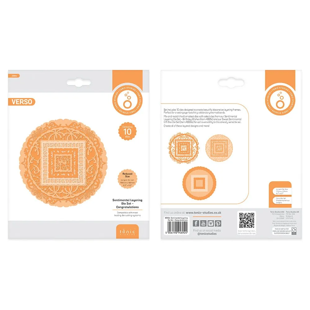 Sentimental Layering Die Set - Congratulations - 4892E