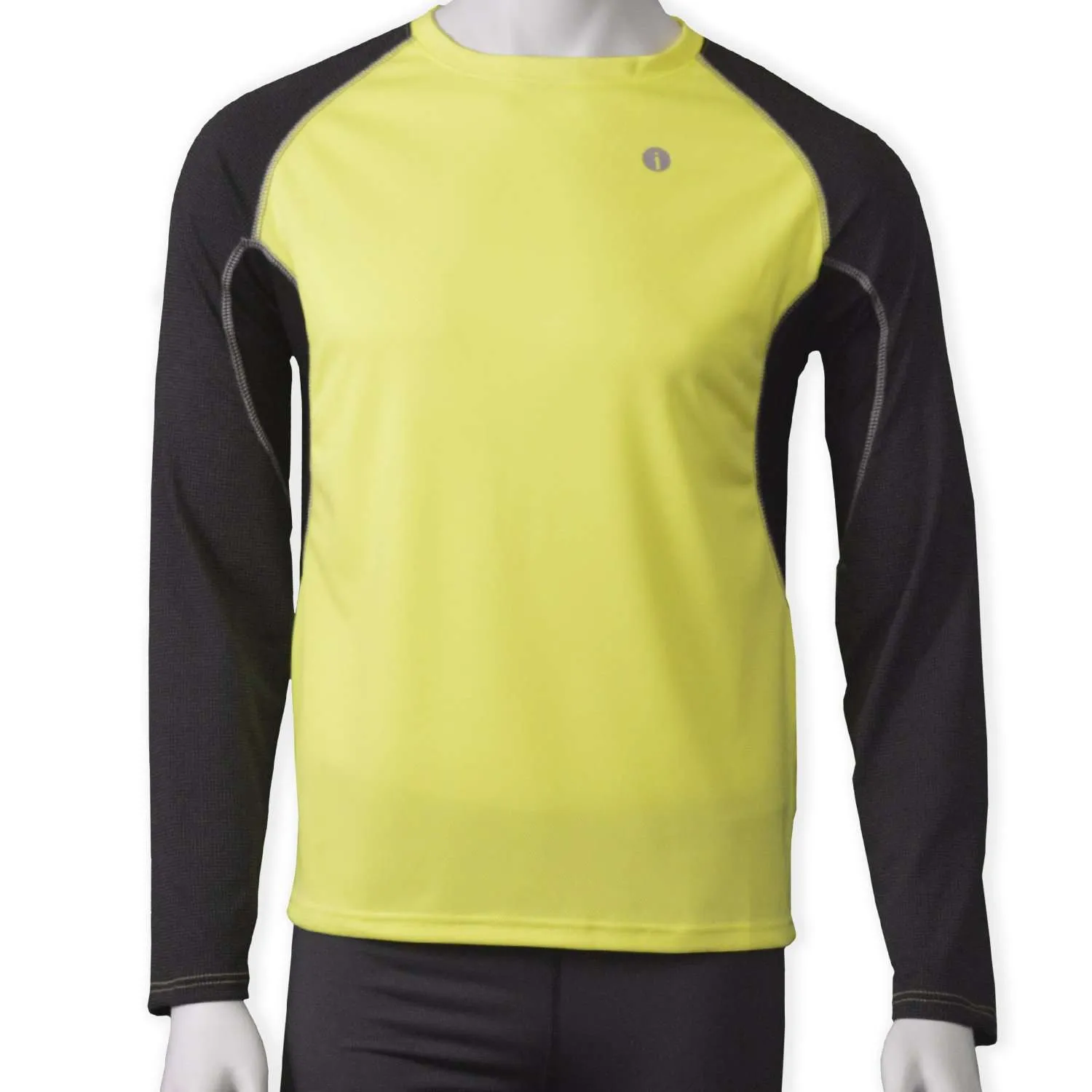 Sentinel Reflective Men's Long Sleeve Shirt in Flo Lime/Black