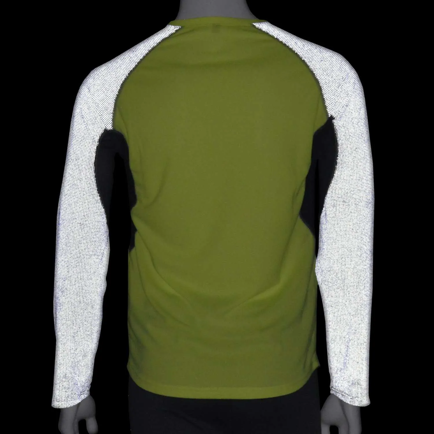 Sentinel Reflective Men's Long Sleeve Shirt in Flo Lime/Black