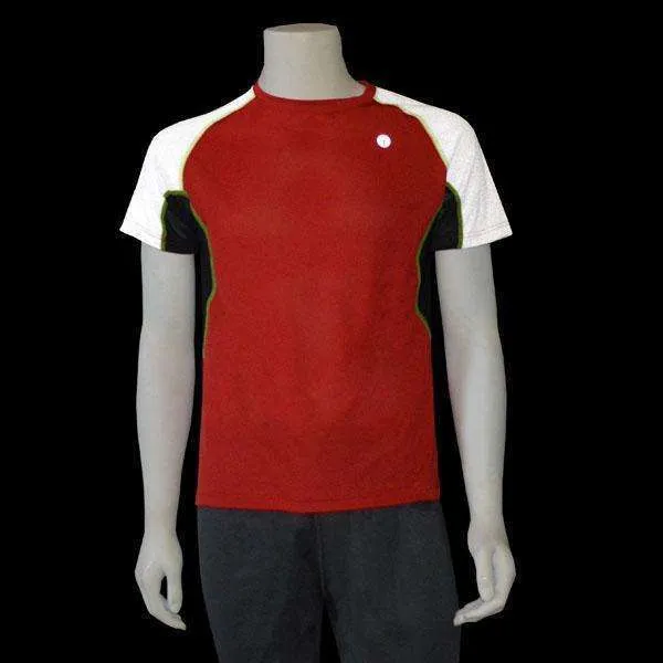 Sentinel Reflective Men's Short Sleeve Shirt in Red/White