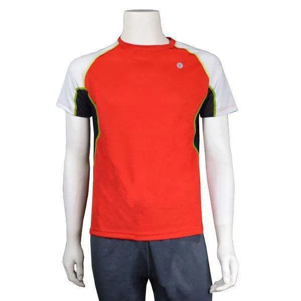Sentinel Reflective Men's Short Sleeve Shirt in Red/White
