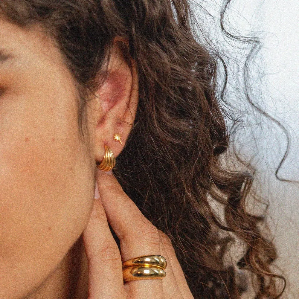 Shining Star Earring Stack 18ct Gold Plate