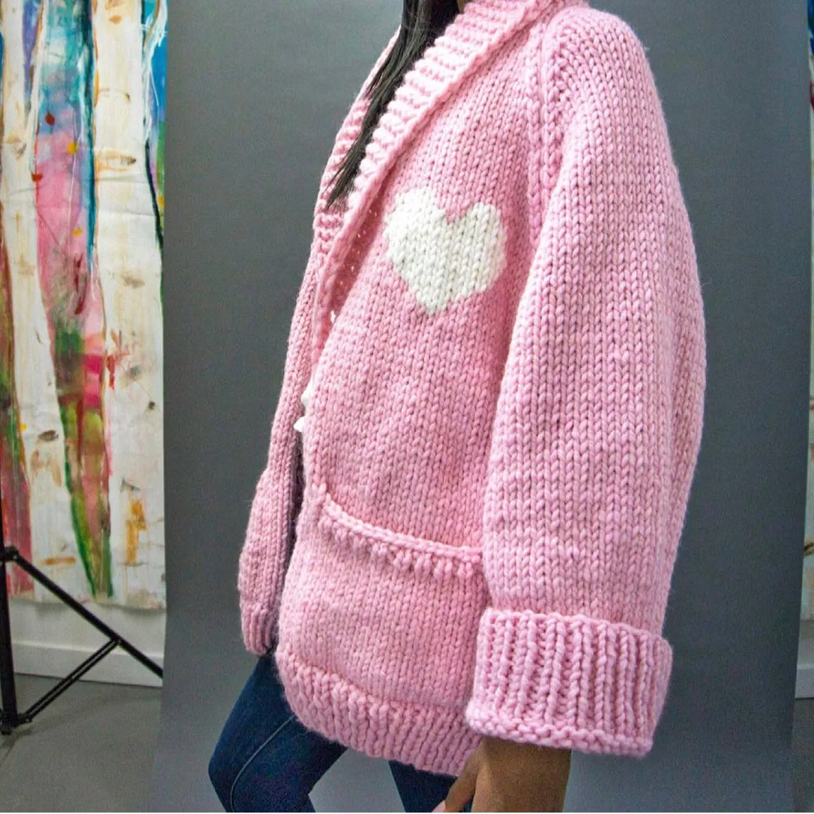 Short Heart Jacket - Bubblegum