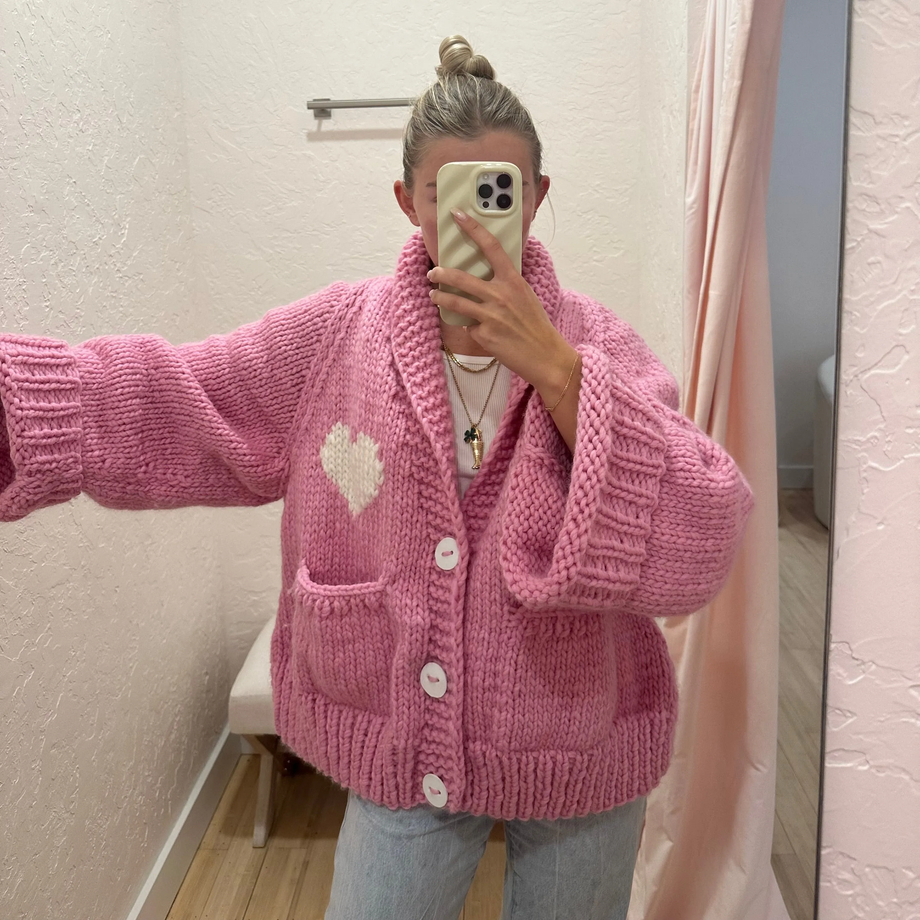 Short Heart Jacket - Bubblegum