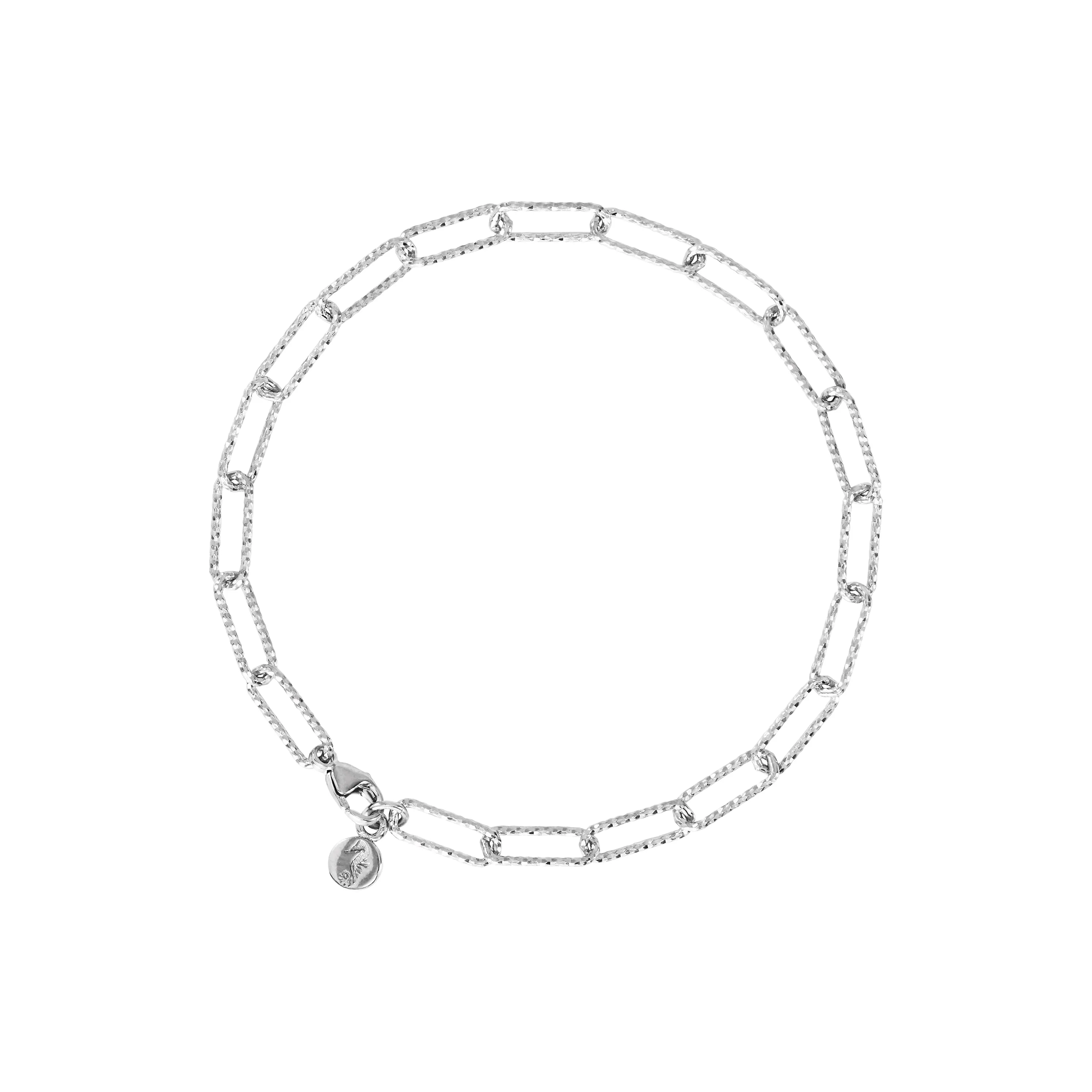 Silver Glitter Chain Bracelet