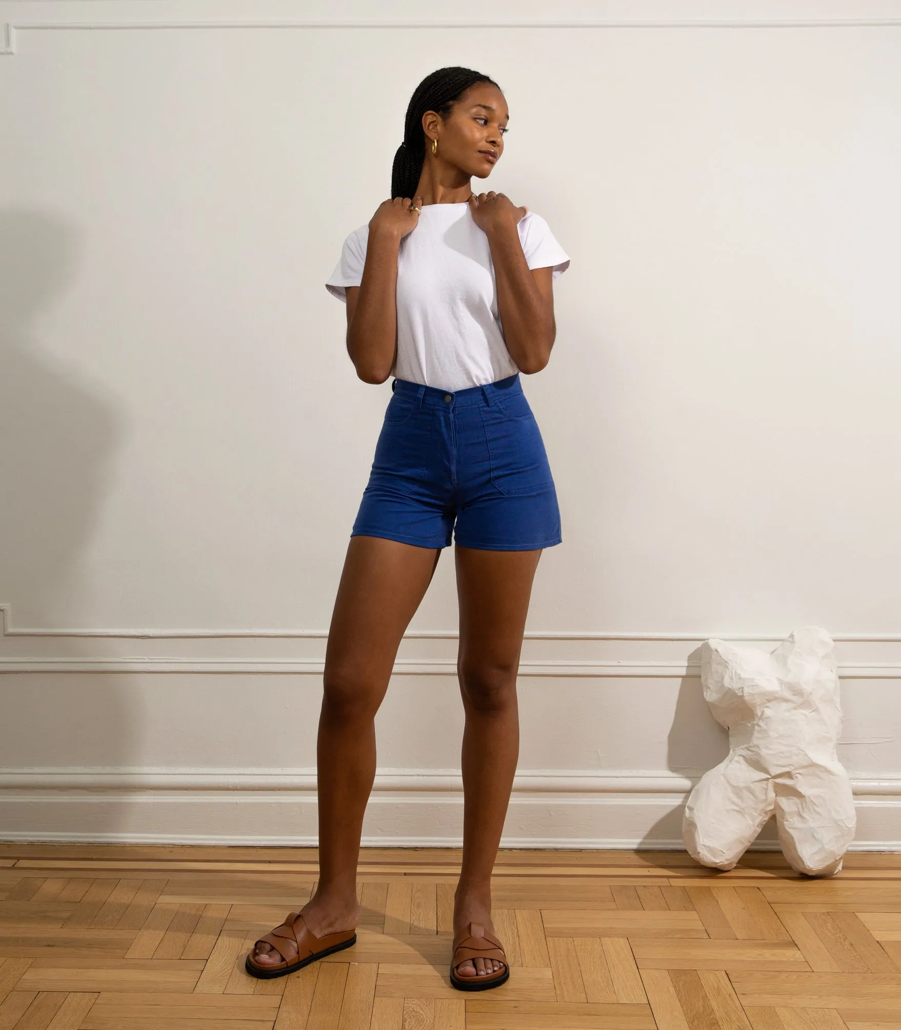 Simone High Waist Shorts - Royal