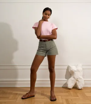 Simone High Waist Shorts - Sage