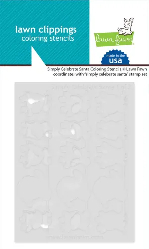 Simply Celebrate Santa Coloring Stencils