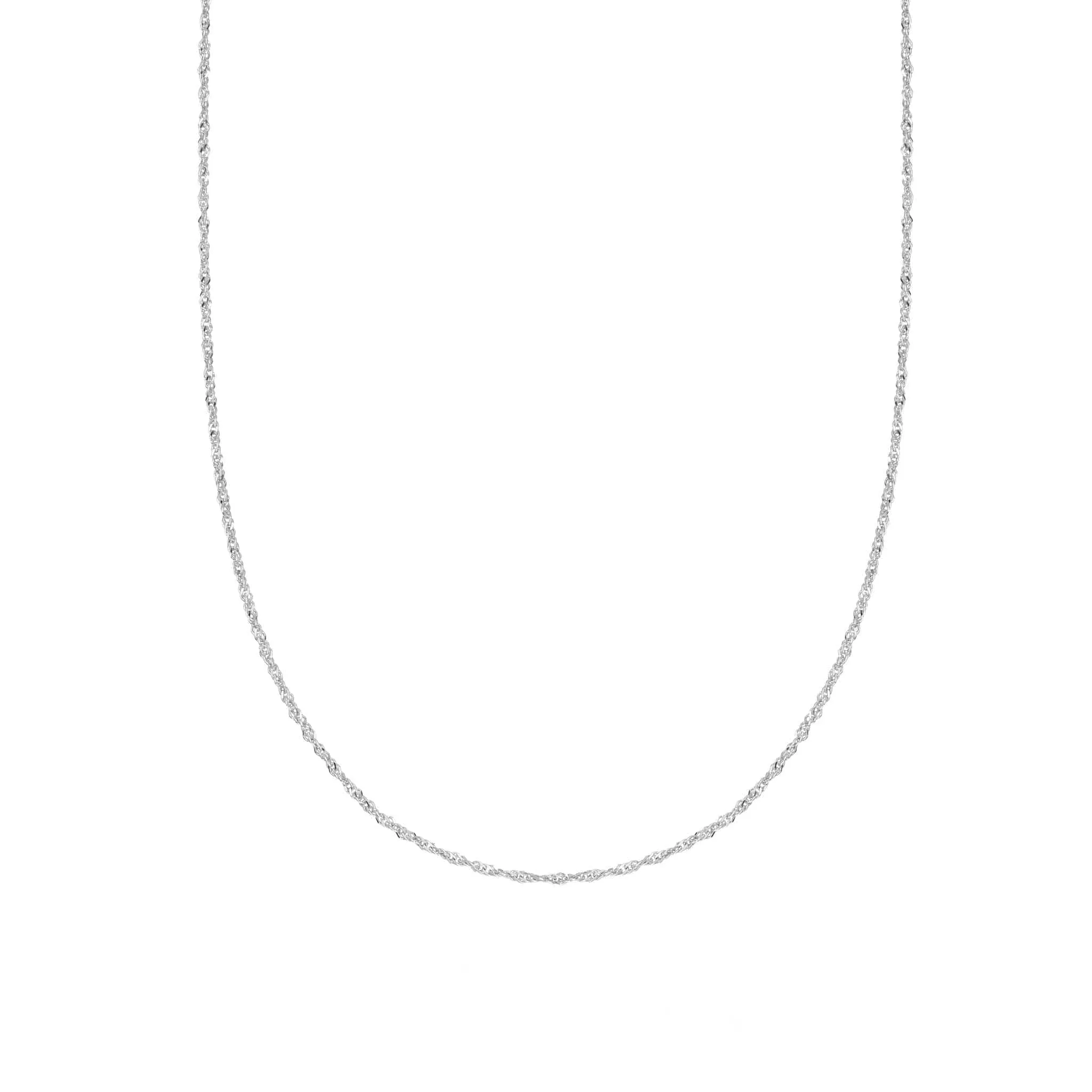 Singapore Layering Chain Necklace Sterling Silver