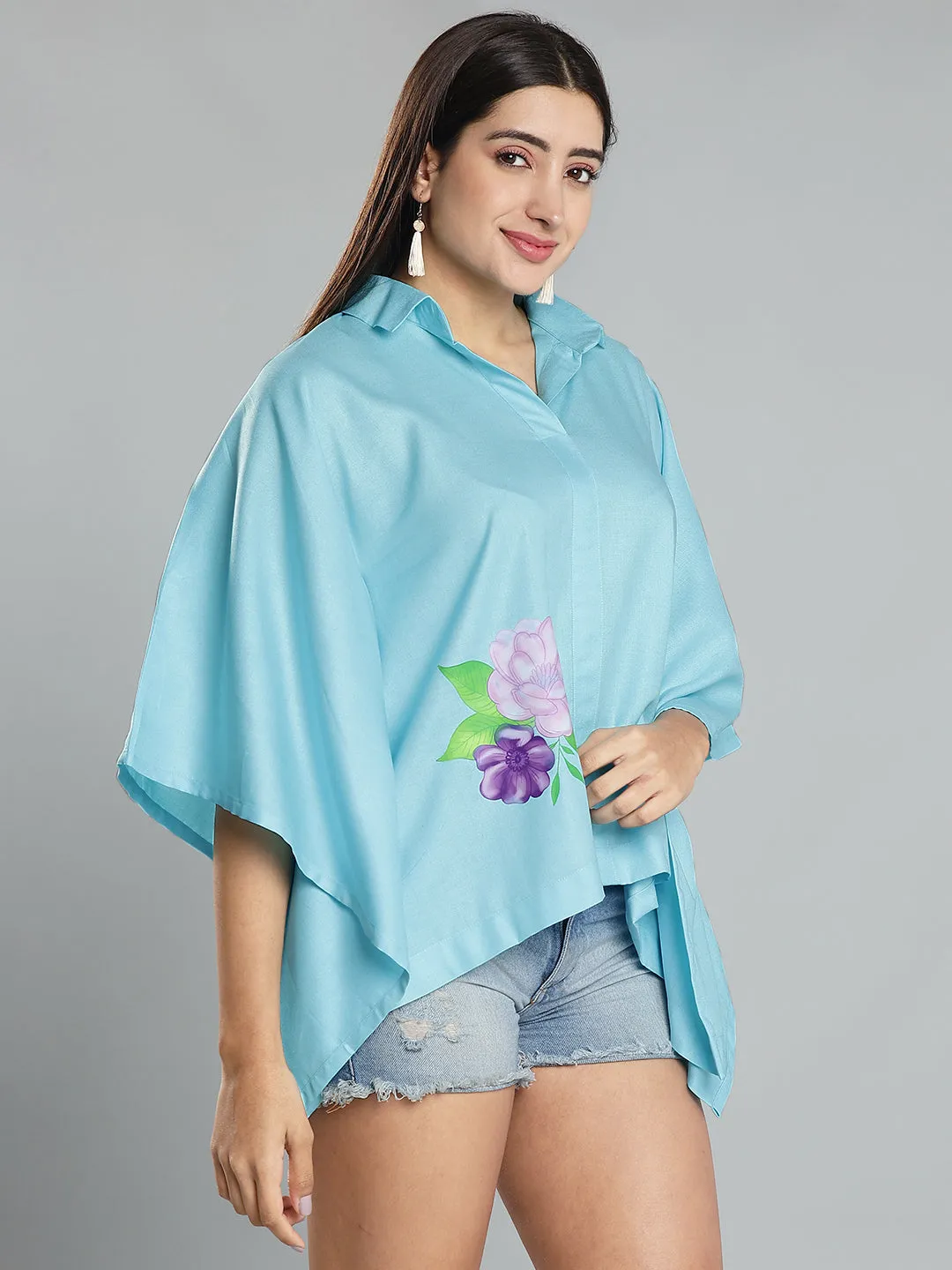 SkyBlue Kaftan Top - Hyacinth
