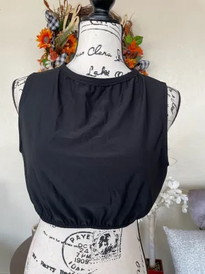Sleeveless Black Midi ITY Layering Top (PL)