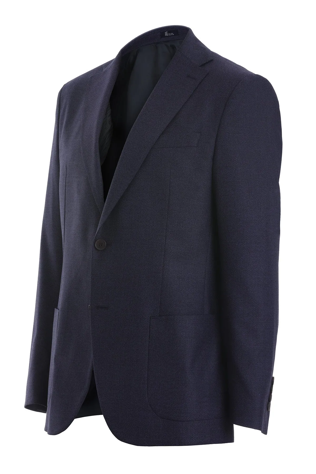Slim Fit Notch Lapel Purple Casual Blazer