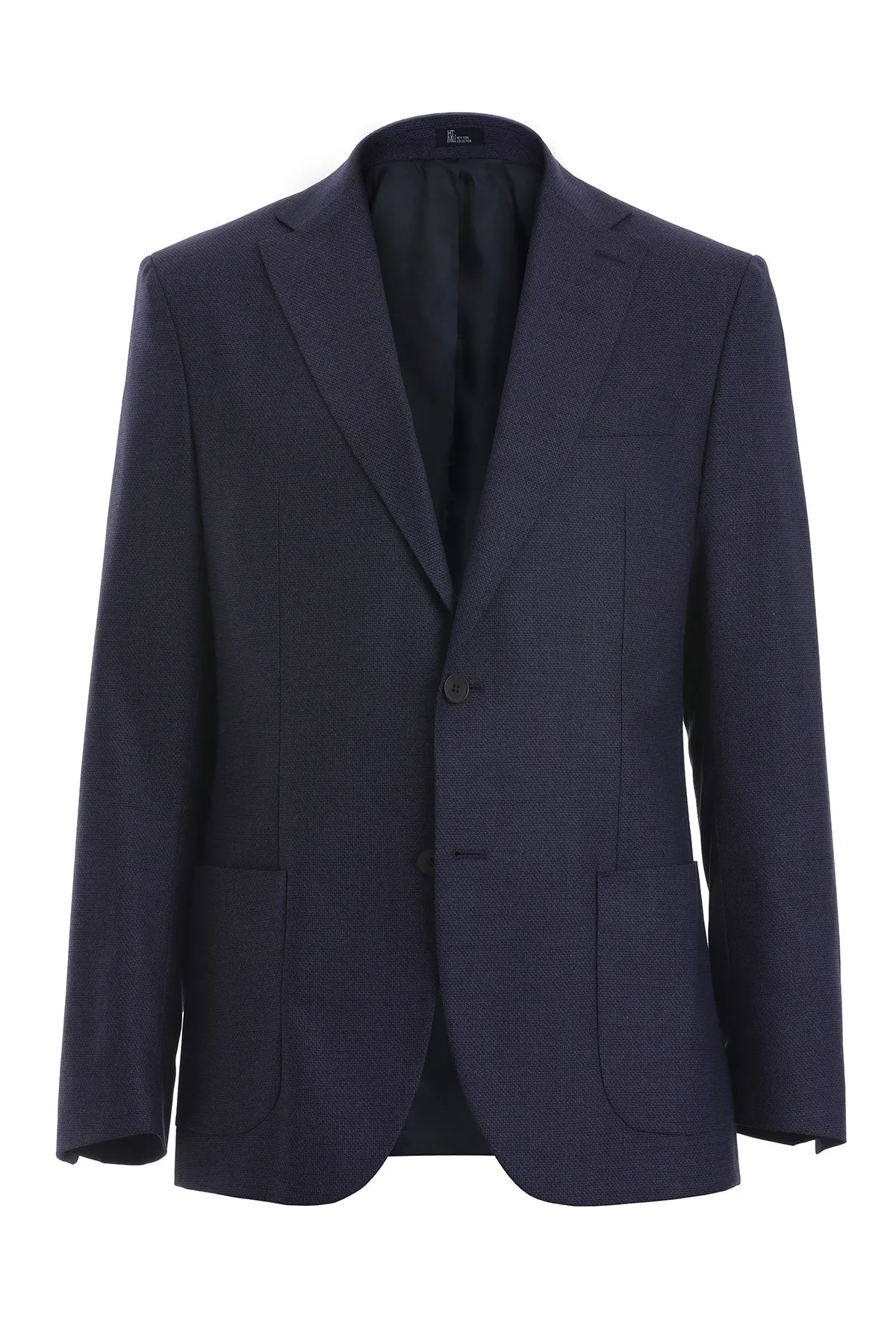Slim Fit Notch Lapel Purple Casual Blazer