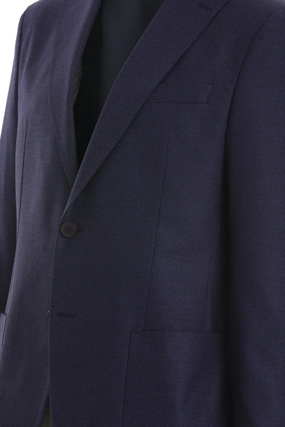 Slim Fit Notch Lapel Purple Casual Blazer