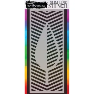 Slim Line Stencil - Elm Leaf