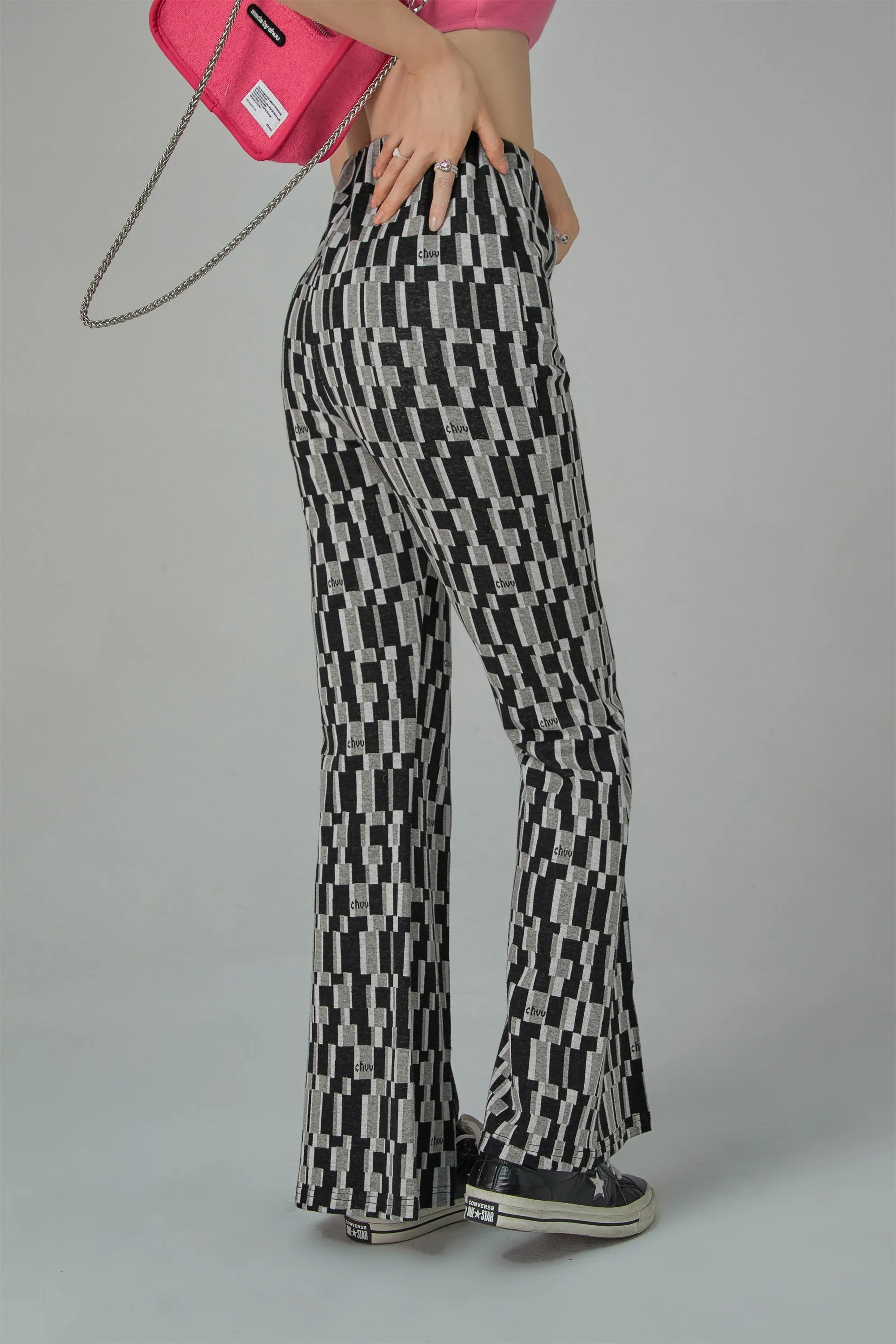 Slit High Waist Pants