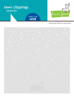 snowy sky stencil