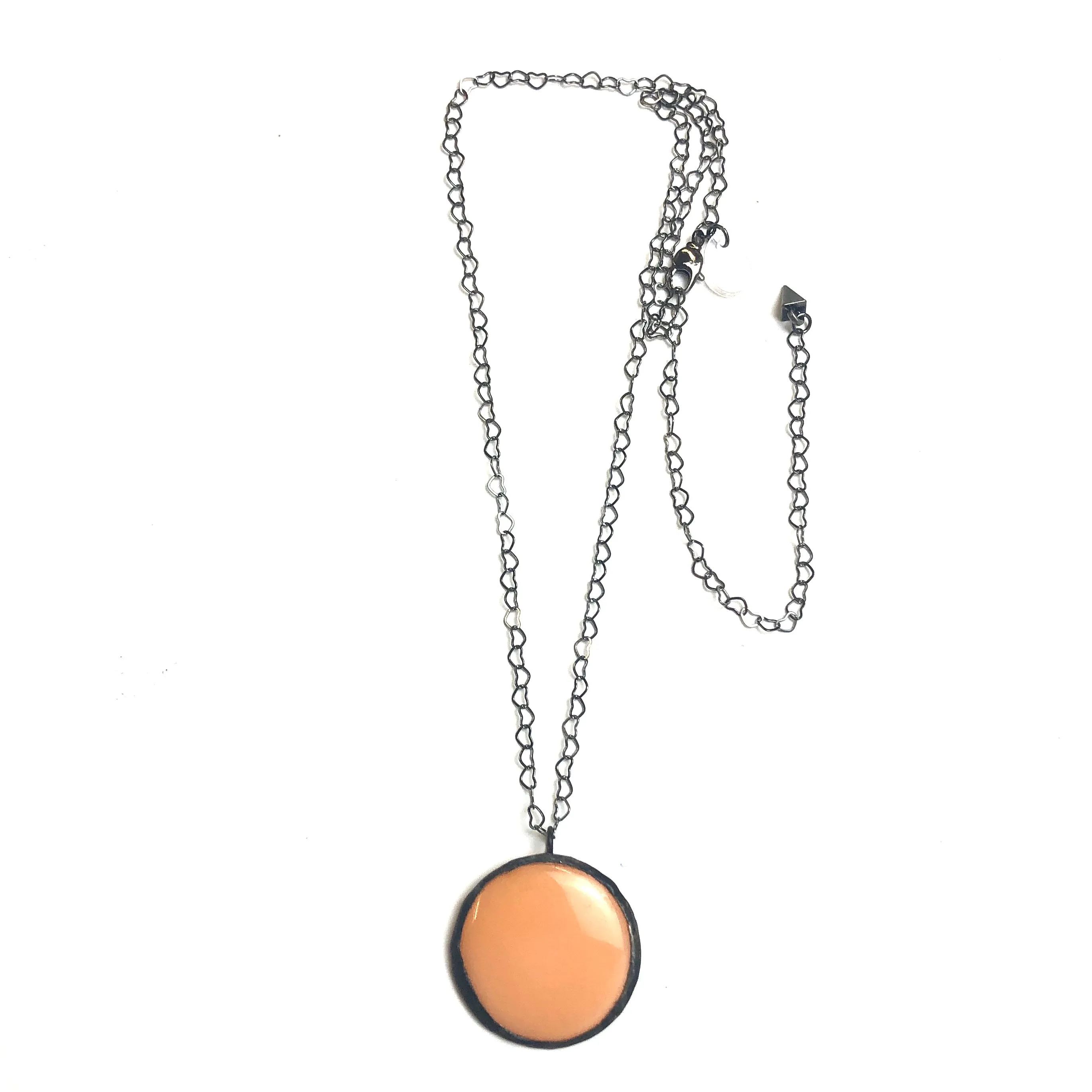 Soft Marigold Peach Moonglow Layering Necklace - Medium *