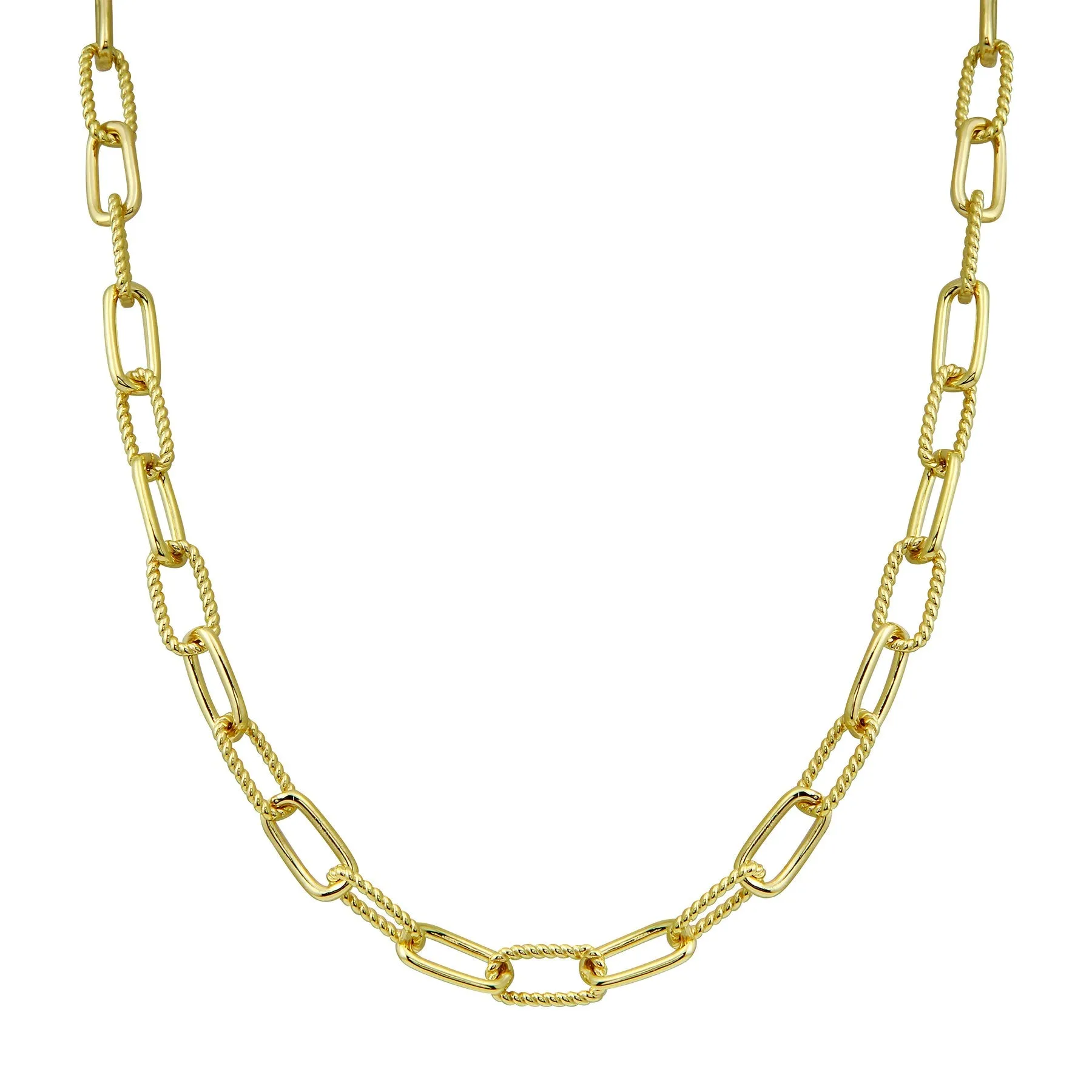 Solid & Rope Paperclip Necklace