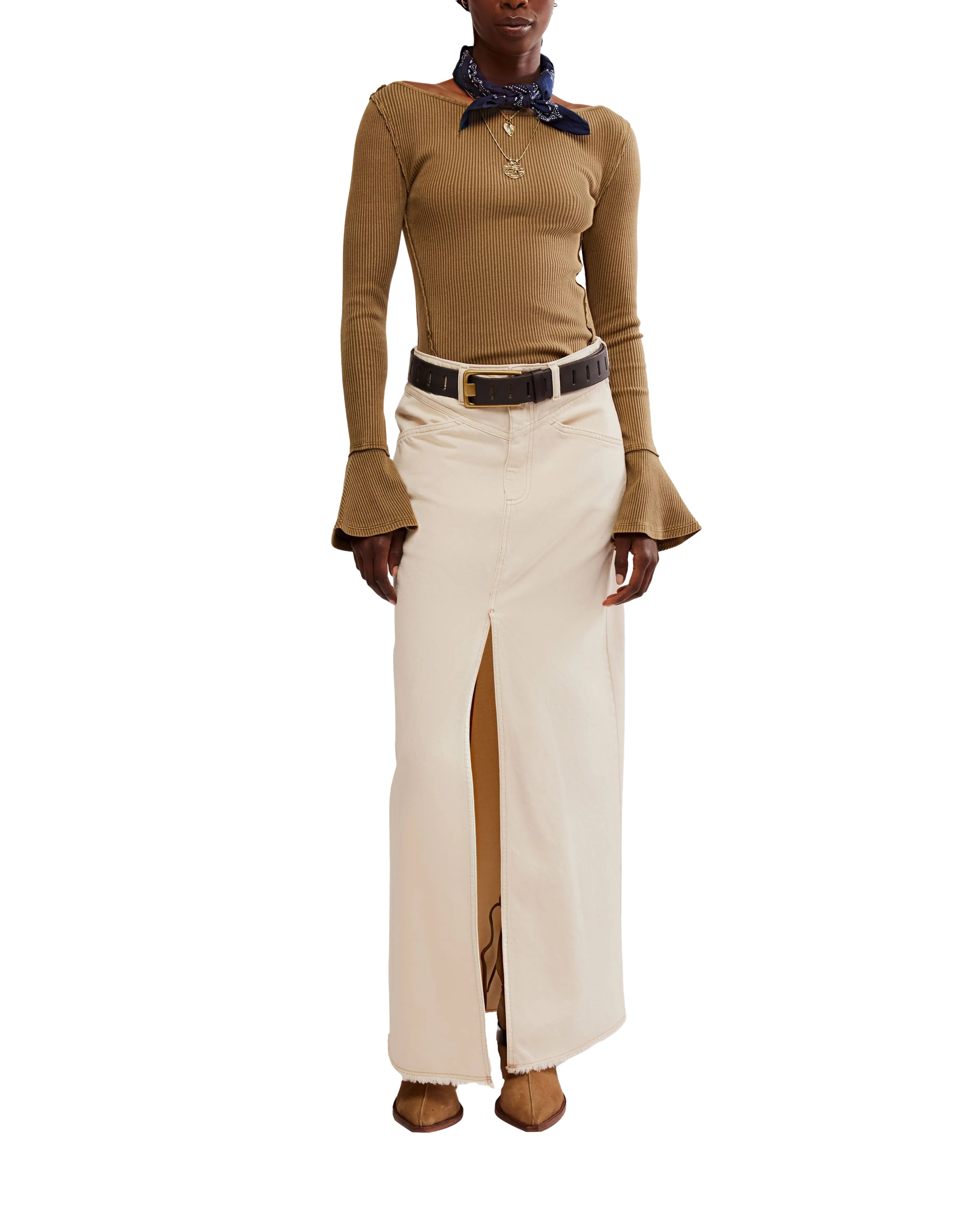 Soul Sister Layering Top in Military Olive