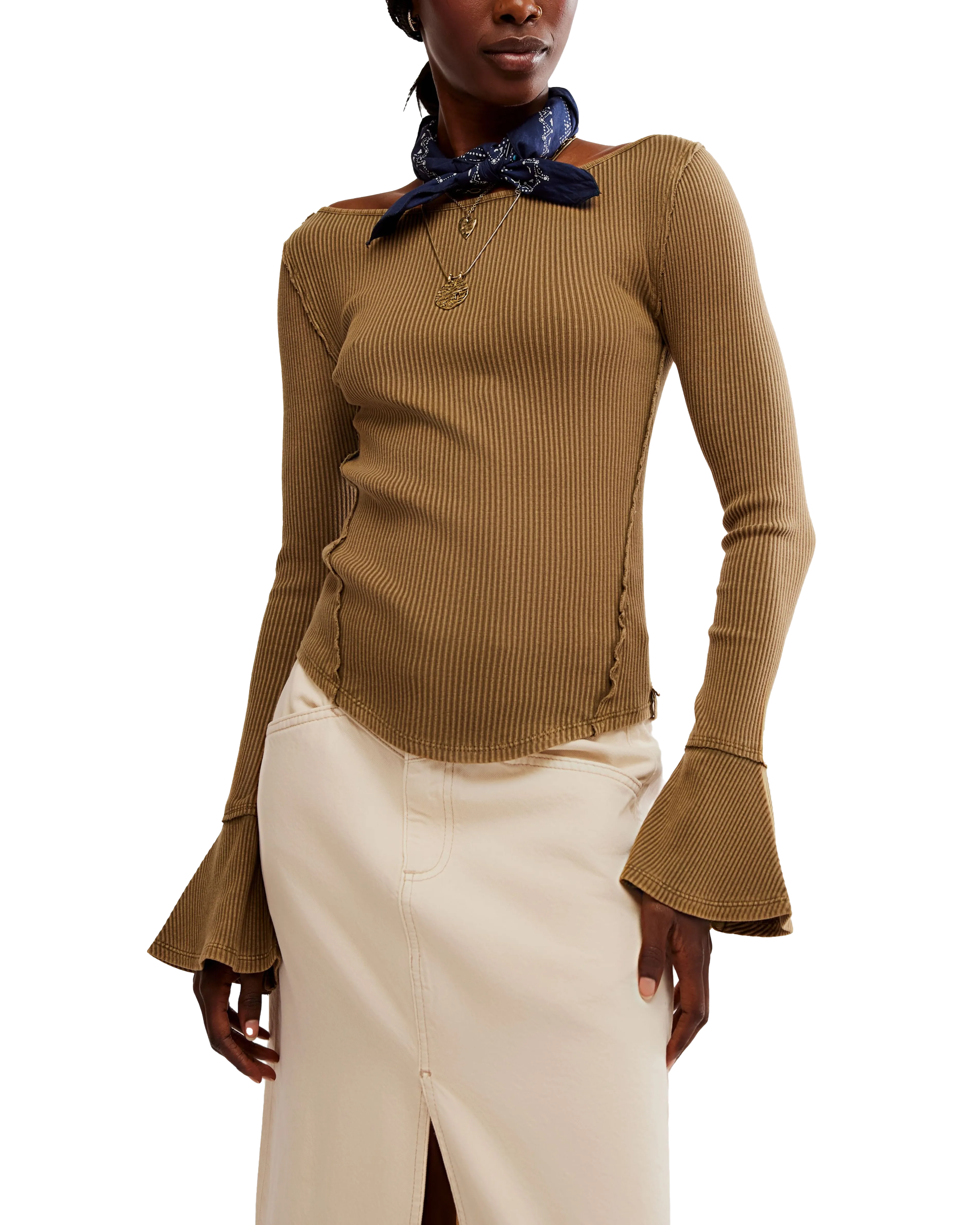 Soul Sister Layering Top in Military Olive
