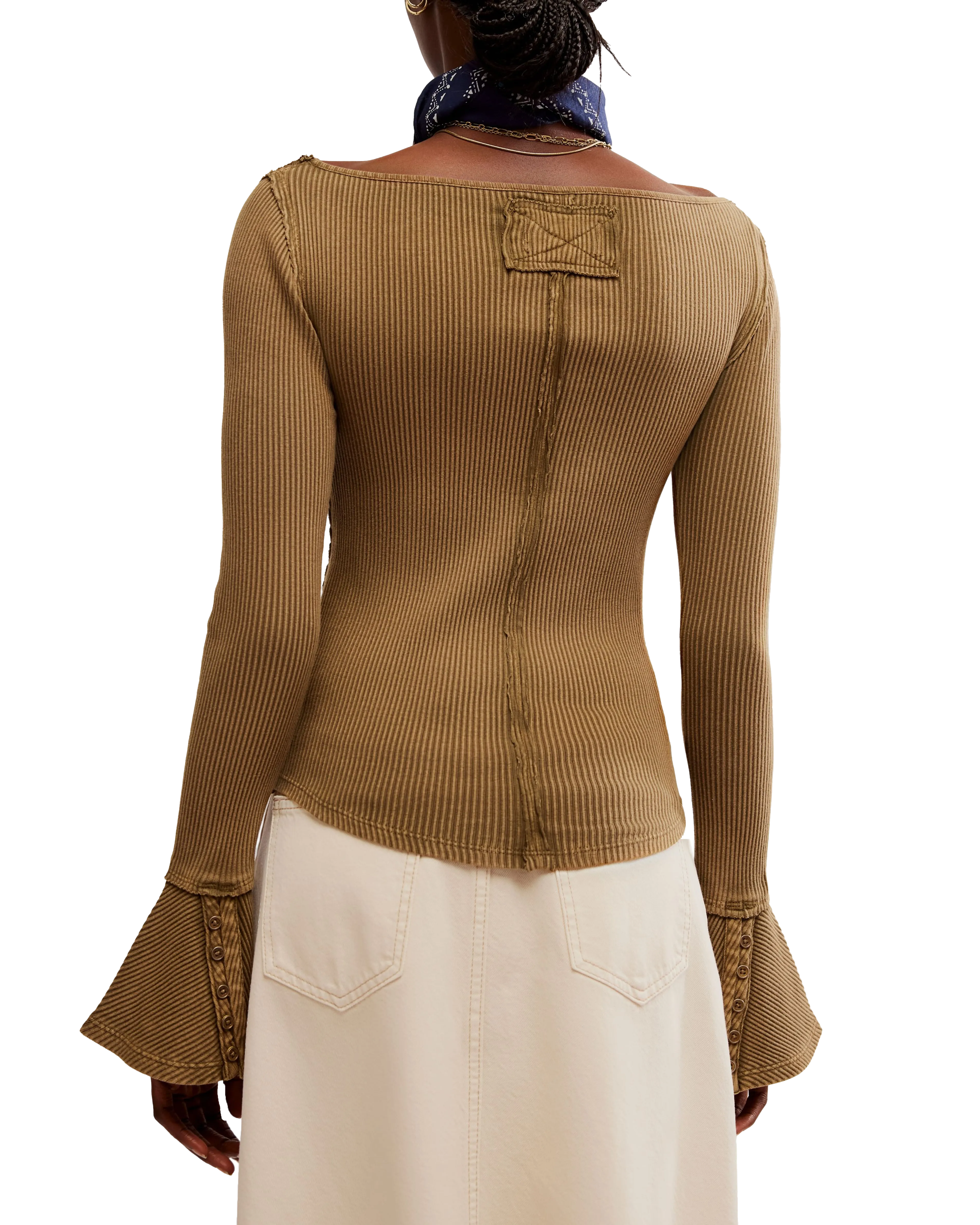 Soul Sister Layering Top in Military Olive