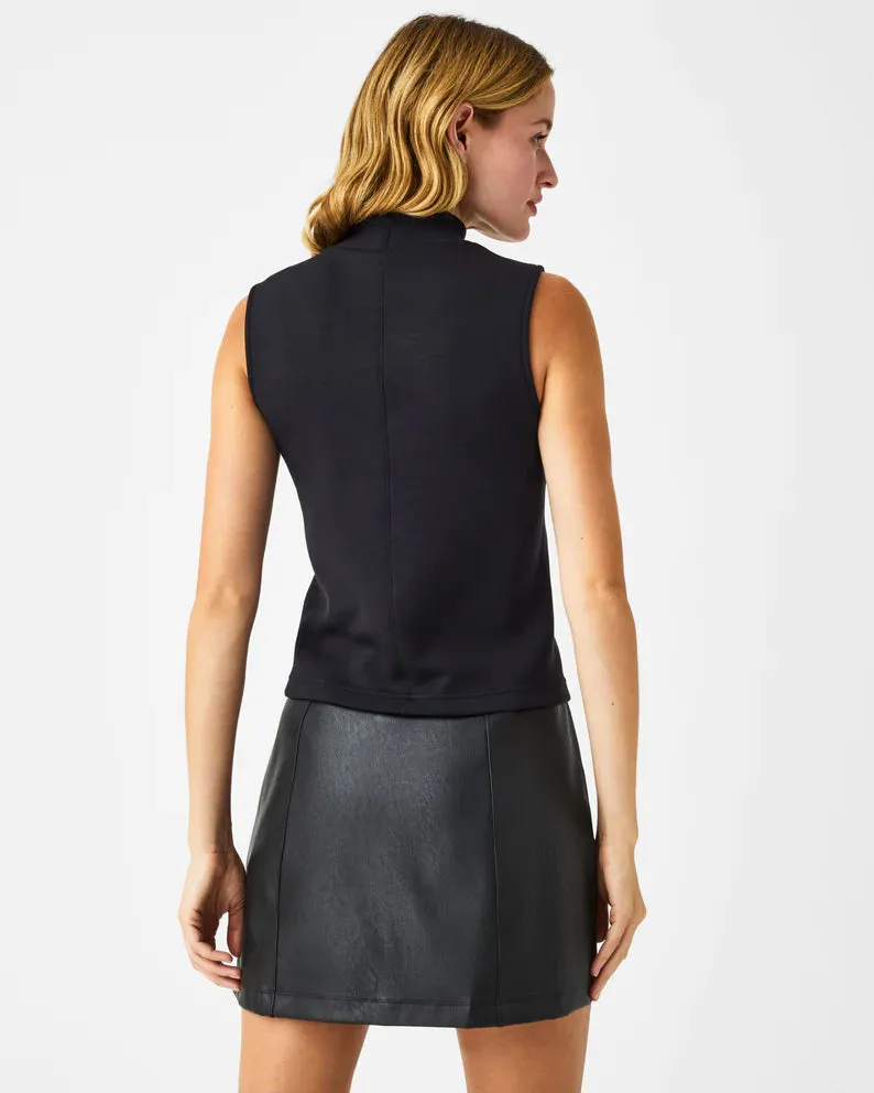 Spanx AirEssentials Black Mock Neck Top