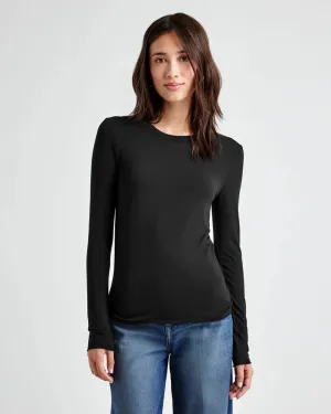 SPLENDID BAMBOO LS TEE BLACK