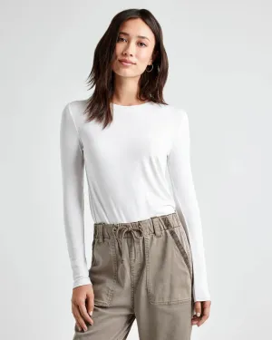 SPLENDID BAMBOO LS TEE WHITE
