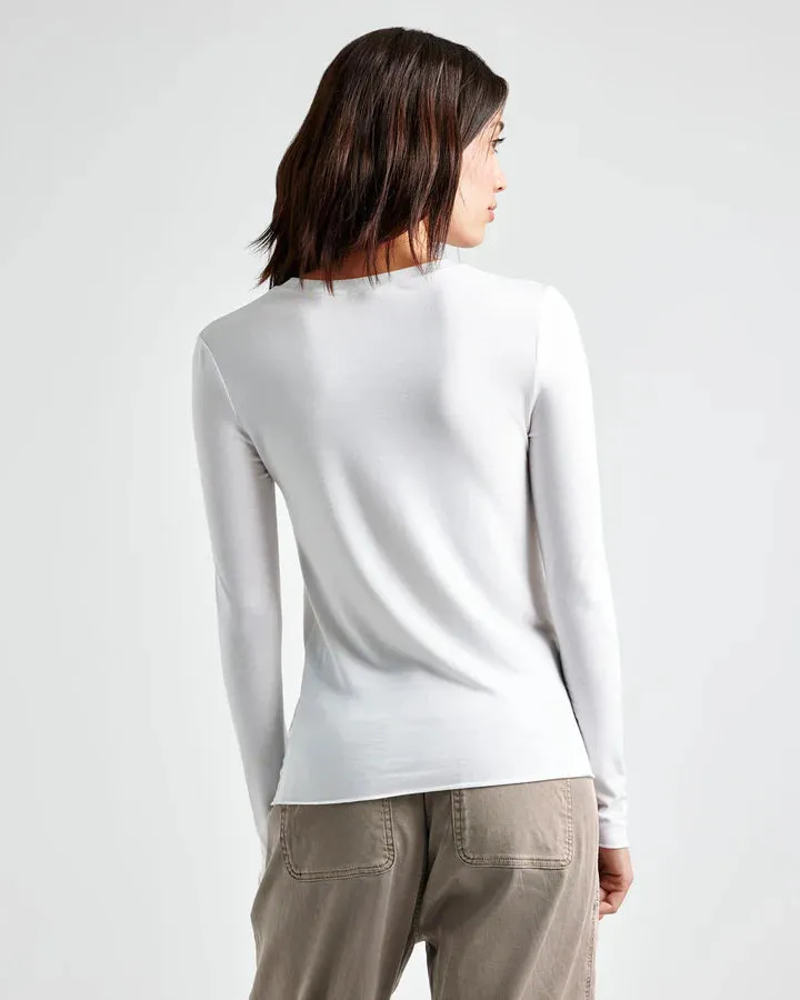 SPLENDID BAMBOO LS TEE WHITE