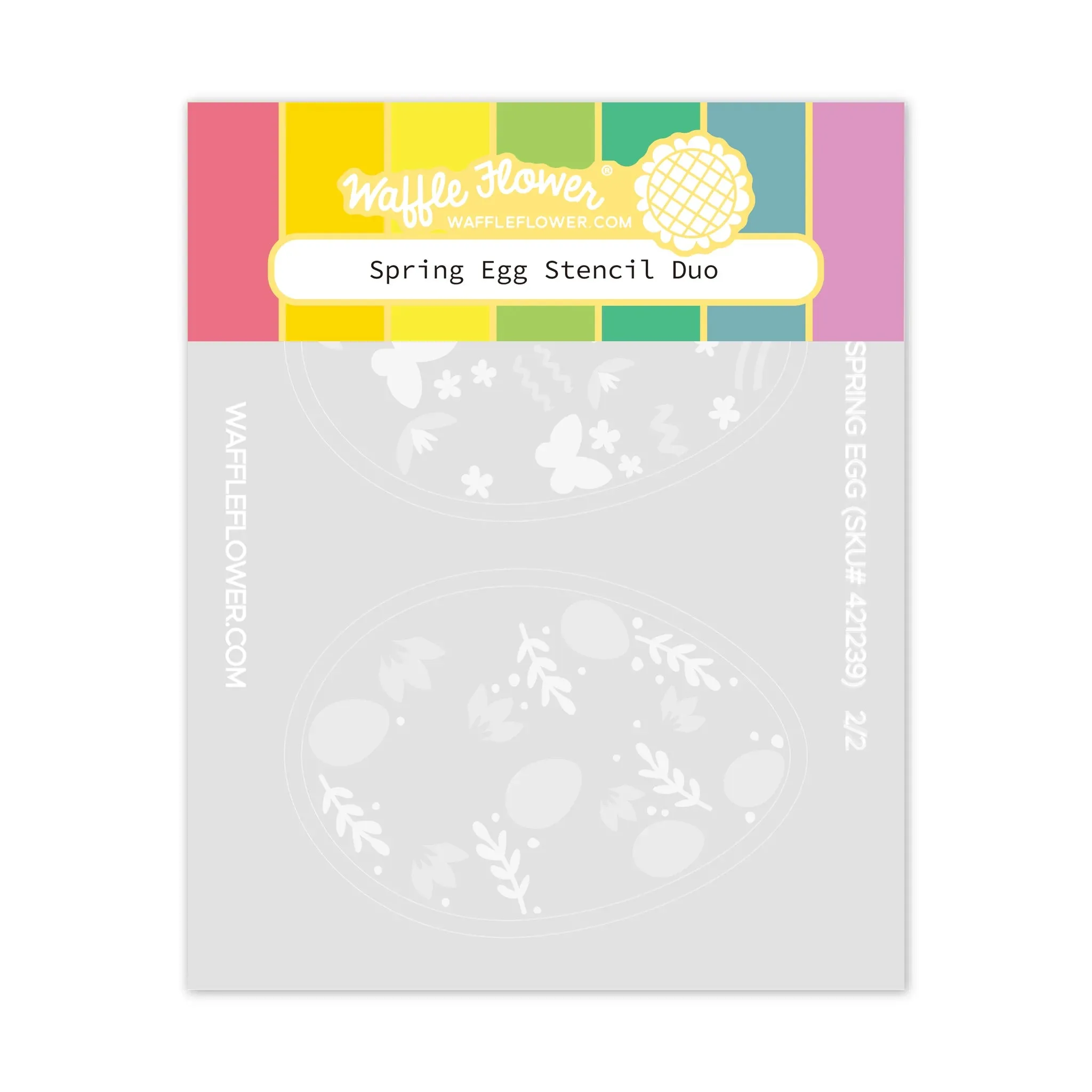 Spring Egg Coloring Stencil Duo