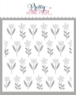 Spring Flowers Stencil (2 Layer)