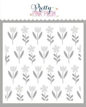 Spring Flowers Stencil (2 Layer)