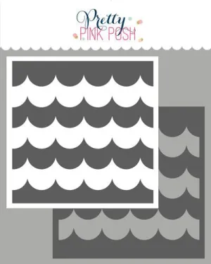 Stacked Scallops Stencil (2 Lyr)