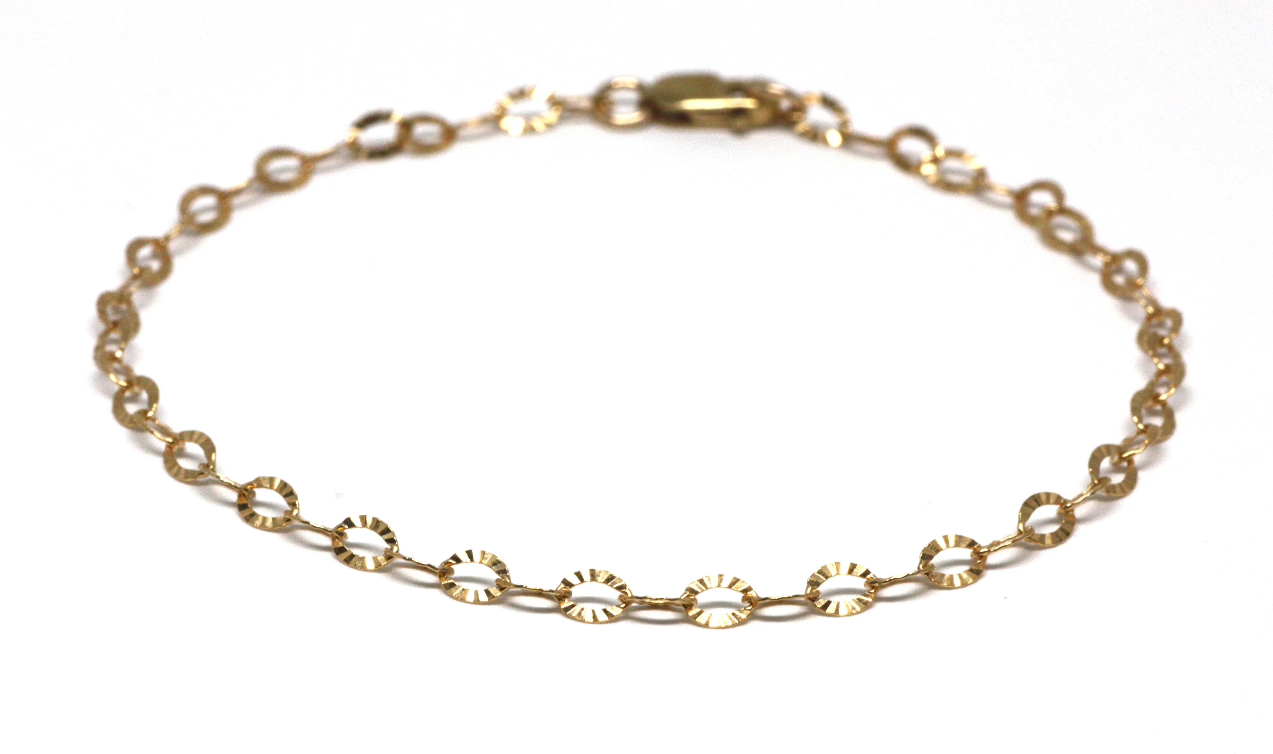 Starburst Links Gold Chain Bracelet