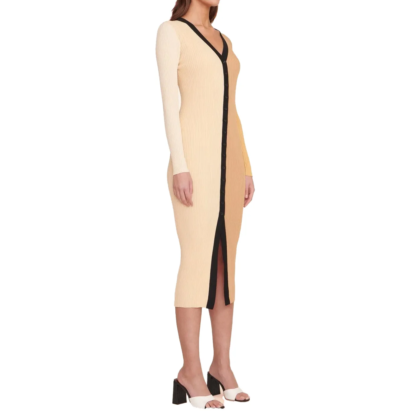 Staud Shoko Fennel Long Cardigan Sweater