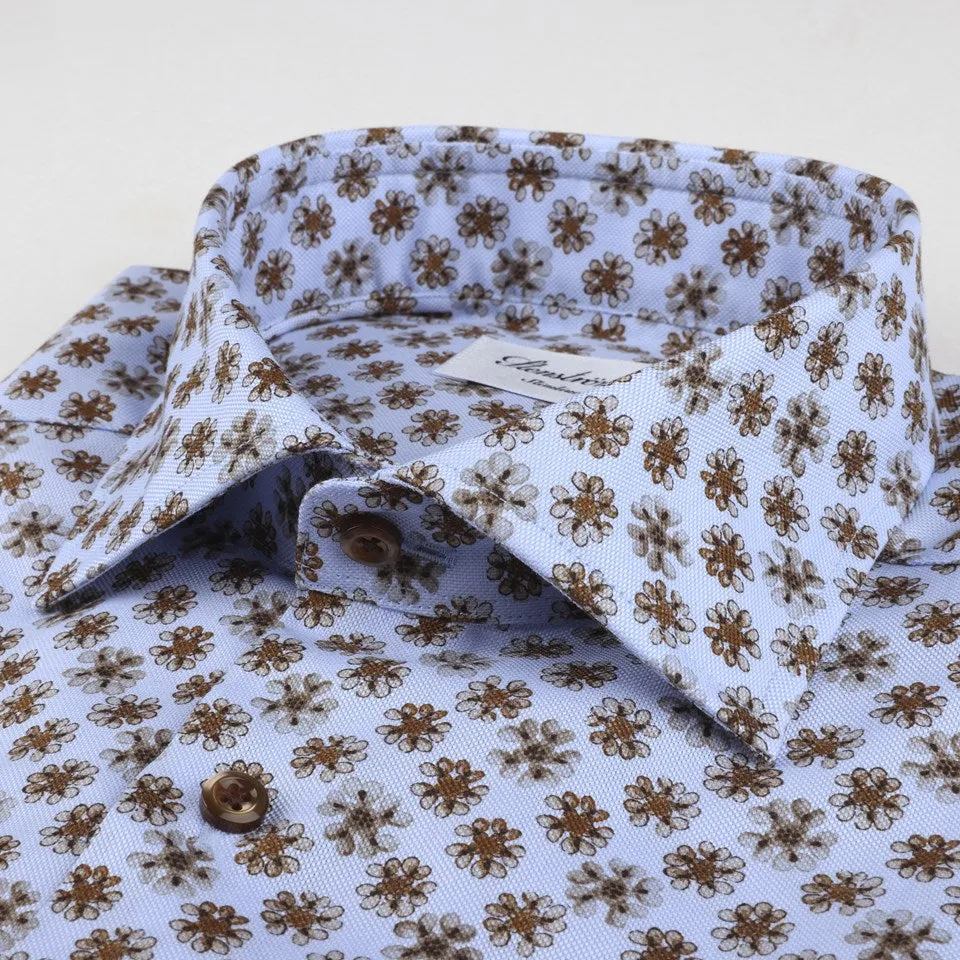 Stenstrom's Oxford Shirt in Light Blue Floral