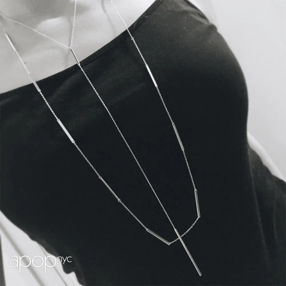 Sterling Silver Bar Link Layering Necklace