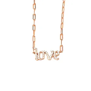 Sterling silver Love Link pendant necklace