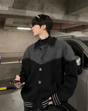 Stitched Button Knit Cardigan JMH0085