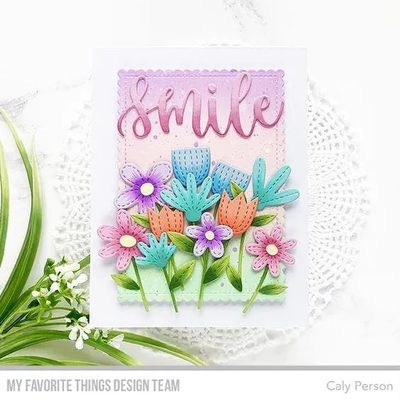 Stitched Mini Scallop Rectangle STAX Die-namics