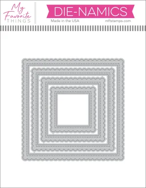 Stitched Square Scallop Edge Frames Die-namics