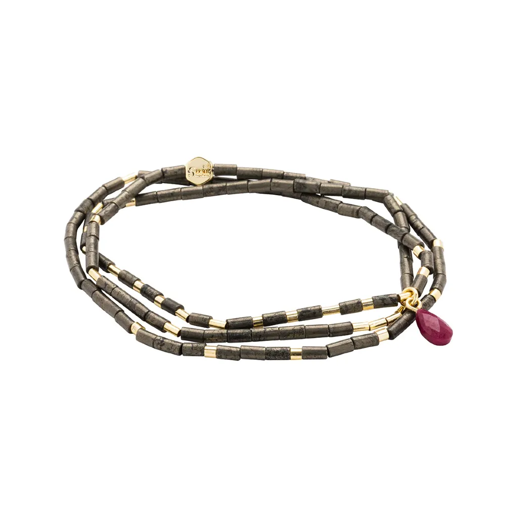 Stone Wrap Teardrop Bracelet
