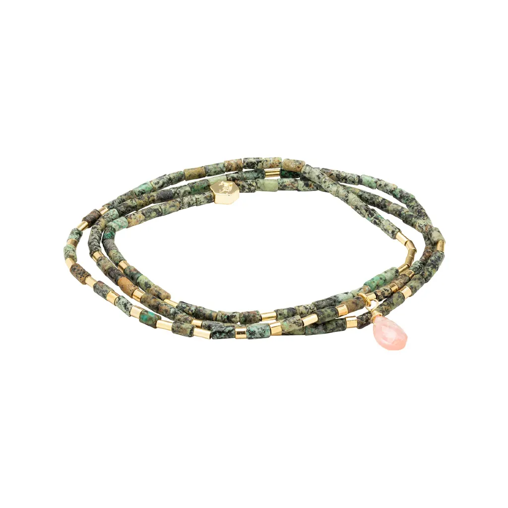 Stone Wrap Teardrop Bracelet