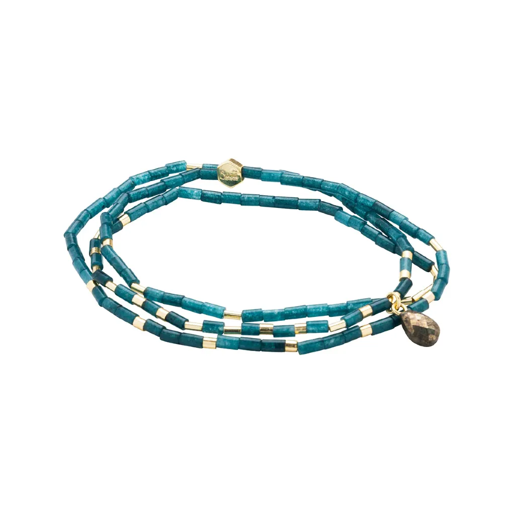 Stone Wrap Teardrop Bracelet
