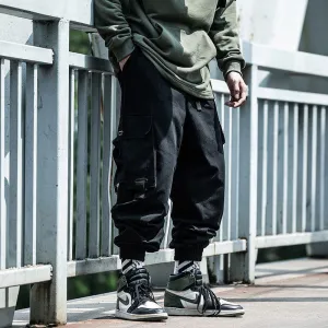 Street Style Men Loose Hip-Hop Trendy INS Jogger Jogger Cargo Pants