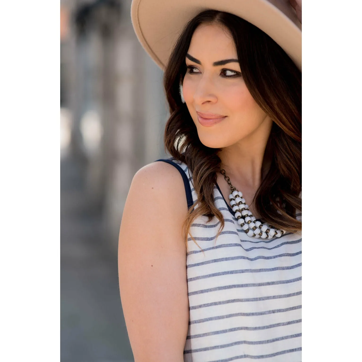 Striped Front Tank