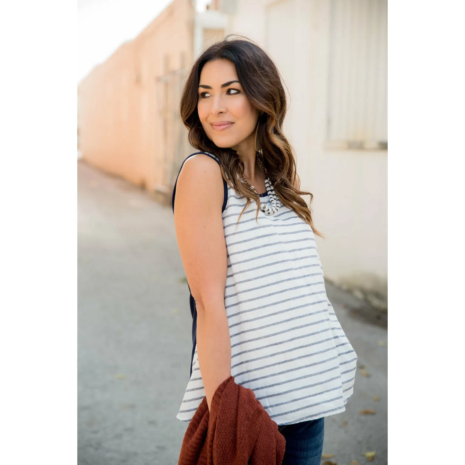 Striped Front Tank