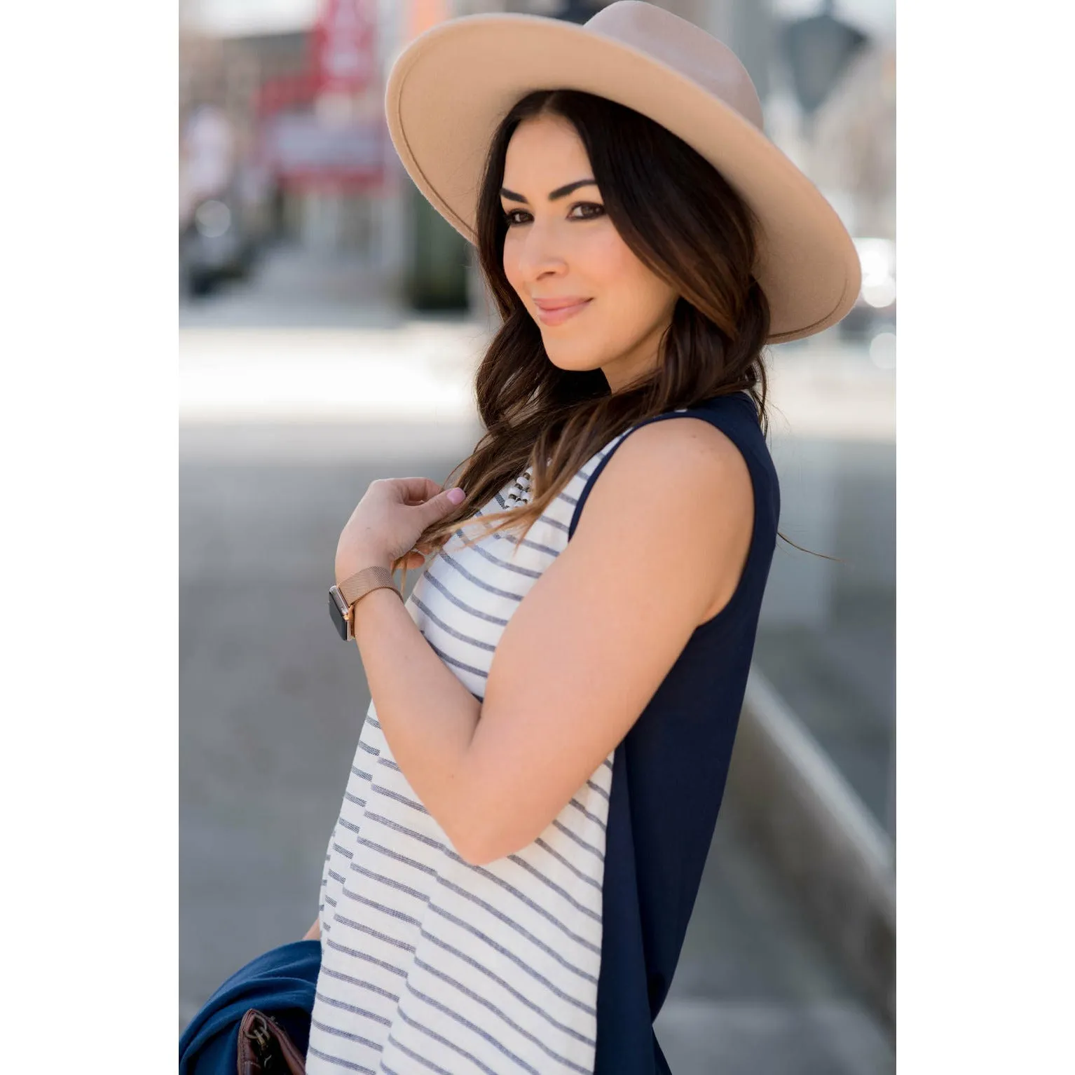 Striped Front Tank